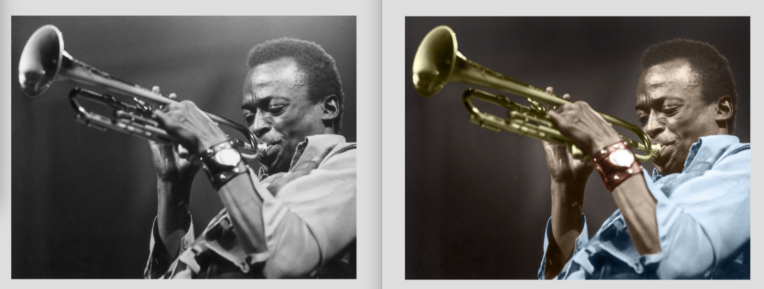 Miles Davis - Color Restoration Photoshop